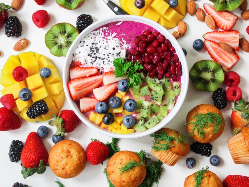 Healthy colorful food